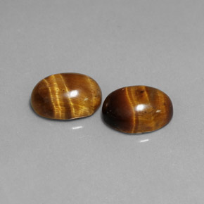 カラットの天然ゴールドブラウンTiger's Eye（8.7×6.7 mm・オーバルカット）