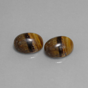 カラットの天然ゴールドブラウンTiger's Eye（8.9×7 mm・オーバルカット）
