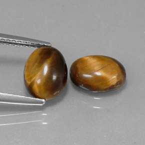 1.59カラットの天然ゴールドブラウンTiger's Eye（8.7×6.8 mm・オーバルカット）