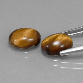 1.59カラットの天然ゴールドブラウンTiger's Eye（8.7×6.8 mm・オーバルカット）