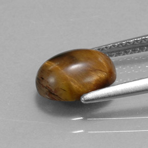1.55カラットの天然ゴールドブラウンTiger's Eye（8.8×6.8 mm・オーバルカット）