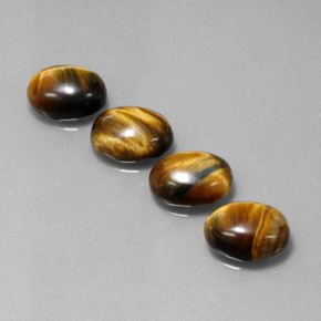 カラットの天然ゴールドブラウンTiger's Eye（8.9×6.9 mm・オーバルカット）