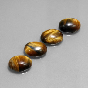 カラットの天然ゴールドブラウンTiger's Eye（8.9×6.9 mm・オーバルカット）