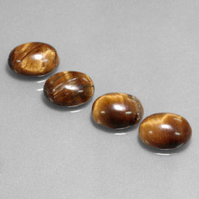 カラットの天然ゴールドブラウンTiger's Eye（8.8×6.9 mm・オーバルカット）