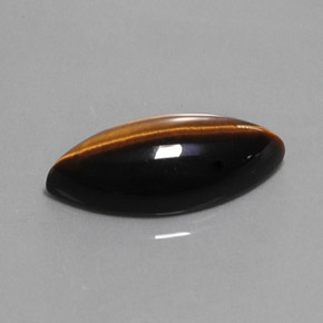 13.51カラットの天然ゴールドブラウンTiger's Eye（24.9×12.2 mm・マーキス）
