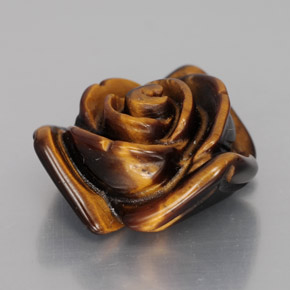 12.07カラットの天然ゴールドブラウンタイガーズアイ、ファンシーシェイプ、オペーク