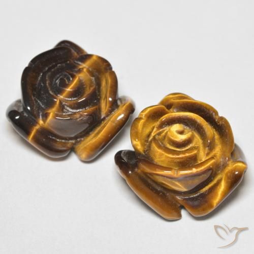 Shop natural 24.80ct ゴールドブラウン タイガーズアイ gems, フラワーカット, from タイ at GemSelect. In stock, global shipping!