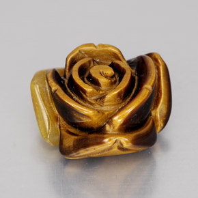 11.74カラットの天然ゴールドブラウンTiger's Eye（15.5×14.6 mm・ファンシーシェイプ）