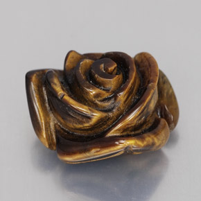 11.76カラットの天然ゴールドブラウンTiger's Eye（15.4×15.4 mm・ファンシーシェイプ）
