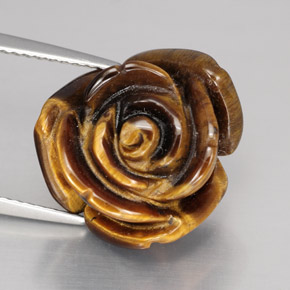 11.11カラットの天然ゴールドブラウンタイガーズアイ、ファンシーシェイプ、オペーク