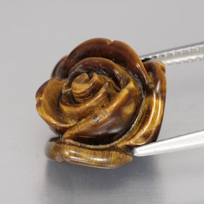 11.11カラットの天然ゴールドブラウンタイガーズアイ、ファンシーシェイプ、オペーク