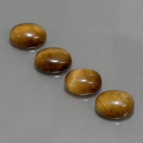カラットの天然ゴールドブラウンTiger's Eye（8.9×6.9 mm・オーバルカット）