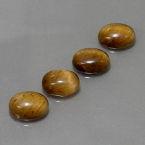 カラットの天然ゴールドブラウンTiger's Eye（8.9×6.9 mm・オーバルカット）