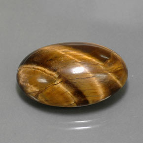 23.72カラットの天然ゴールドブラウンTiger's Eye（23.8×16.3 mm・オーバルカット）