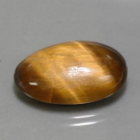 13.32カラットの天然ゴールドブラウンTiger's Eye（20.8×13.8 mm・オーバルカット）