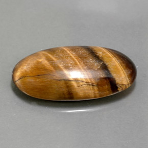 11.79カラットの天然ゴールドブラウンTiger's Eye（23.3×12.2 mm・オーバルカット）