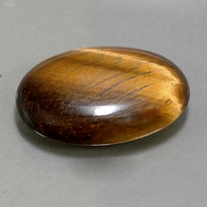 10.40カラットの天然ゴールドブラウンTiger's Eye（19.5×13.7 mm・オーバルカット）