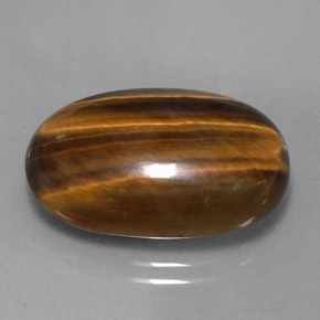 14.42カラットの天然ゴールドブラウンTiger's Eye（21.1×13.8 mm・オーバルカット）