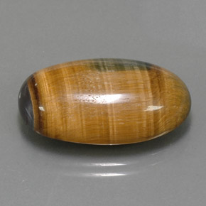 19.16カラットの天然ゴールドブラウンTiger's Eye（23.6×14.7 mm・オーバルカット）