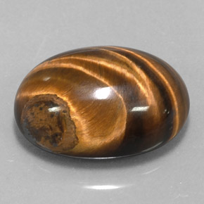 15.36カラットの天然ゴールドブラウンTiger's Eye（18.9×14 mm・オーバルカット）