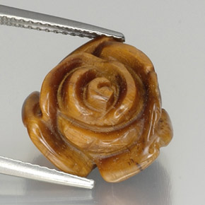 9.87カラットの天然ミディアムブラウンタイガーズアイ、ファンシーシェイプ、オペーク