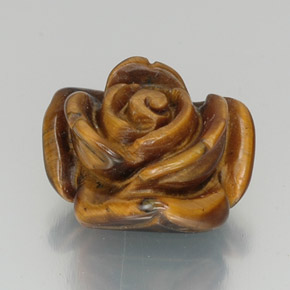 12.16カラットの天然ジンジャーブレッドブラウンTiger's Eye（16×14.5 mm・ファンシーシェイプ）