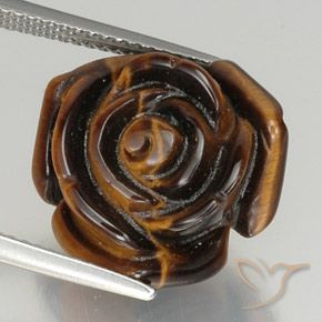 12.11ct 天然 ミディアムダークブラウン タイガーズアイ, ファンシー, オペーク