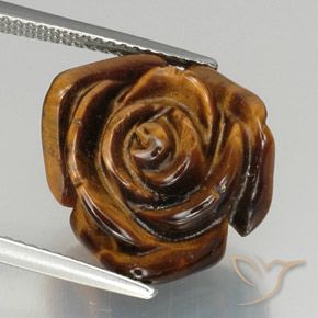 11.36ct 天然 ミディアムブラウン タイガーズアイ, ファンシー, オペーク
