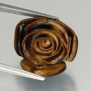 11.57カラットの天然ゴールドブラウンタイガーズアイ、ファンシーシェイプ、オペーク