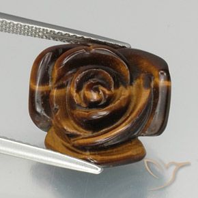 11.12ct 天然 ゴールドブラウン タイガーズアイ, ファンシー, オペーク