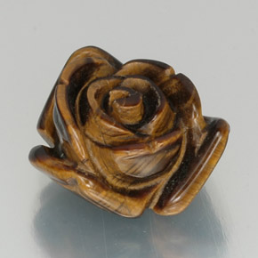 12.59カラットの天然ゴールドブラウンTiger's Eye（16×14.5 mm・ファンシーシェイプ）