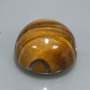 36.26カラットの天然ゴールドブラウンTiger's Eye（20.16 mm・ラウンドカット）