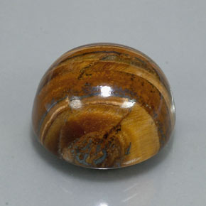 39.32カラットの天然ゴールドブラウンTiger's Eye（20.36 mm・ラウンドカット）
