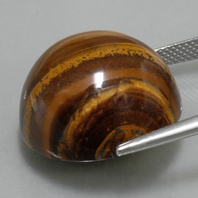 36.33カラットの天然ゴールドブラウンTiger's Eye（20.04 mm・ラウンドカット）
