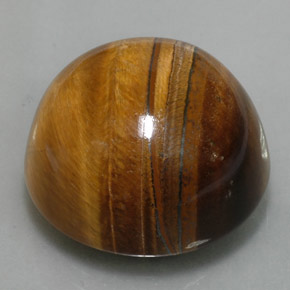 36.05カラットの天然ゴールドブラウンTiger's Eye（20.11 mm・ラウンドカット）