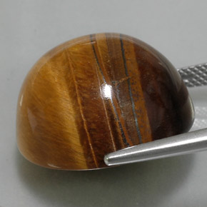 36.05カラットの天然ゴールドブラウンTiger's Eye（20.11 mm・ラウンドカット）