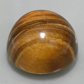 37.11カラットの天然ジンジャーブレッドブラウンTiger's Eye（20.05 mm・ラウンドカット）