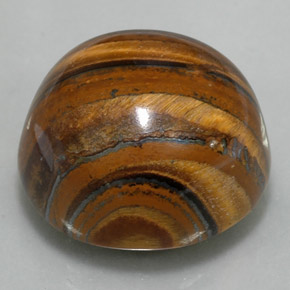 39.11カラットの天然ゴールドブラウンTiger's Eye（20.28 mm・ラウンドカット）