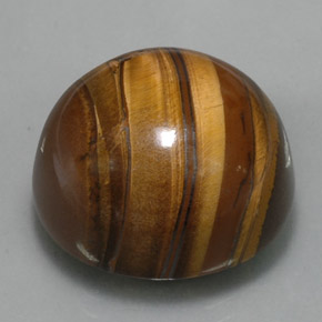 38.33カラットの天然ゴールドブラウンTiger's Eye（20.28 mm・ラウンドカット）