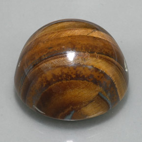 36.56カラットの天然ゴールドブラウンTiger's Eye（20.26 mm・ラウンドカット）