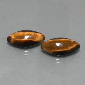 カラットの天然ゴールドブラウンTiger's Eye（20.7×10.2 mm・マーキス）