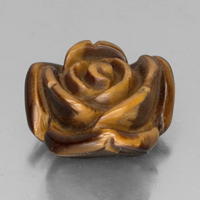 12.35カラットの天然ゴールドブラウンTiger's Eye（16×15.4 mm・ファンシーシェイプ）
