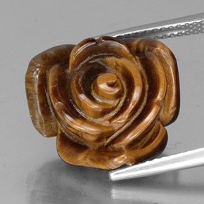 12.11カラットの天然赤みがかったブラウンタイガーズアイ、ファンシーシェイプ、オペーク