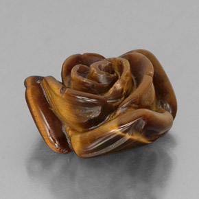 11.14カラットの天然ゴールドブラウンTiger's Eye（16×15.8 mm・ファンシーシェイプ）