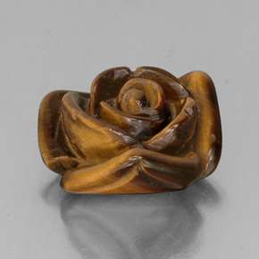9.49カラットの天然ゴールドブラウンTiger's Eye（15.4×14.9 mm・ファンシーシェイプ）