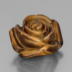 12.52カラットの天然ゴールドブラウンTiger's Eye（15.6×15 mm・ファンシーシェイプ）