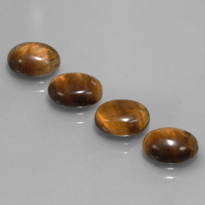 カラットの天然ゴールドブラウンTiger's Eye（8.8×6.8 mm・オーバルカット）