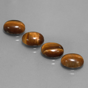カラットの天然ゴールドブラウンTiger's Eye（9×7 mm・オーバルカット）