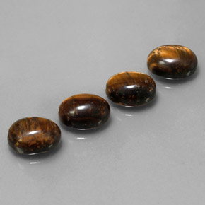 カラットの天然ゴールドブラウンTiger's Eye（9×7 mm・オーバルカット）