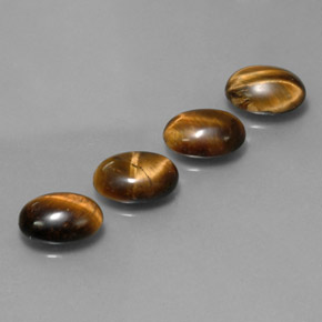 カラットの天然ゴールドブラウンTiger's Eye（8.7×6.7 mm・オーバルカット）
